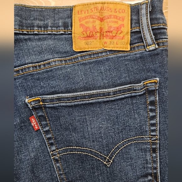 Levi's Men's 502 Taper stretch jeans 32/32 - Picture 2 of 3